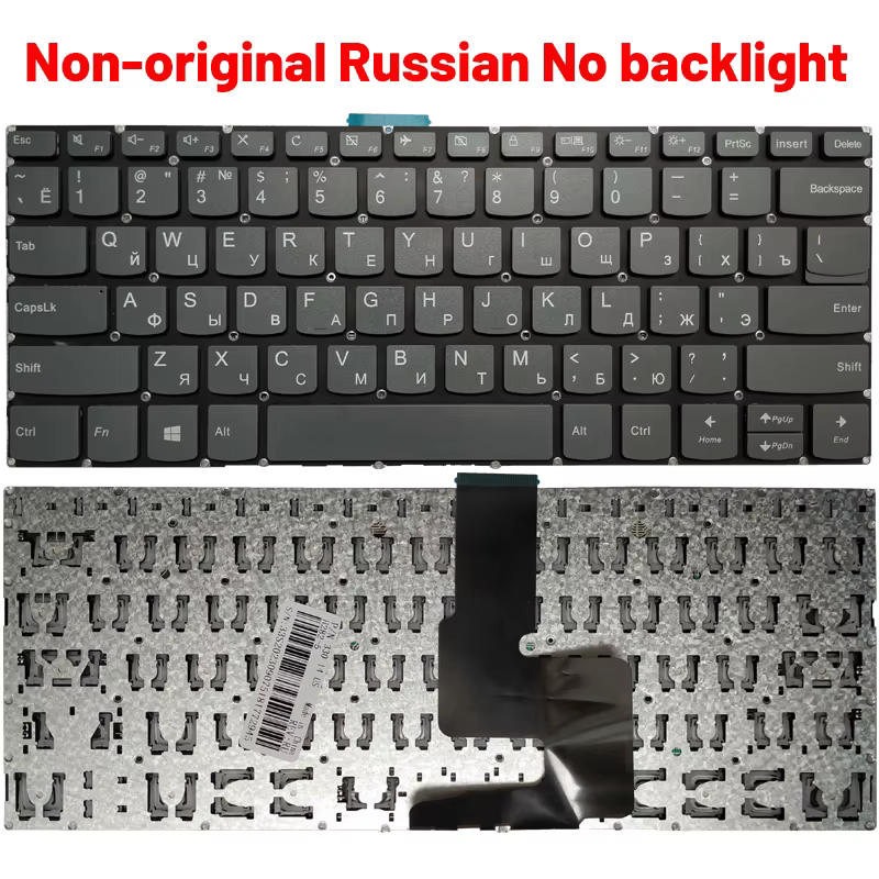 Teclado negro para Lenovo Yoga vista frontal