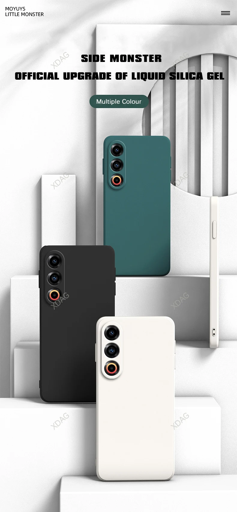 Funda de silicona líquida en color negro para Meizu 21
