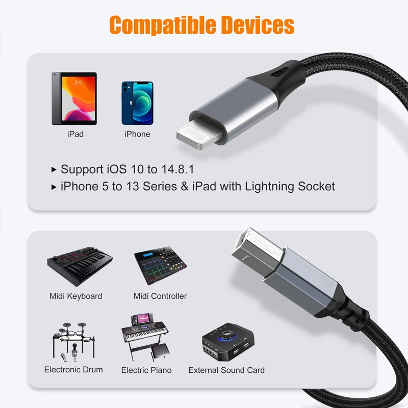 Conexión plug and play entre dispositivo iOS y instrumento