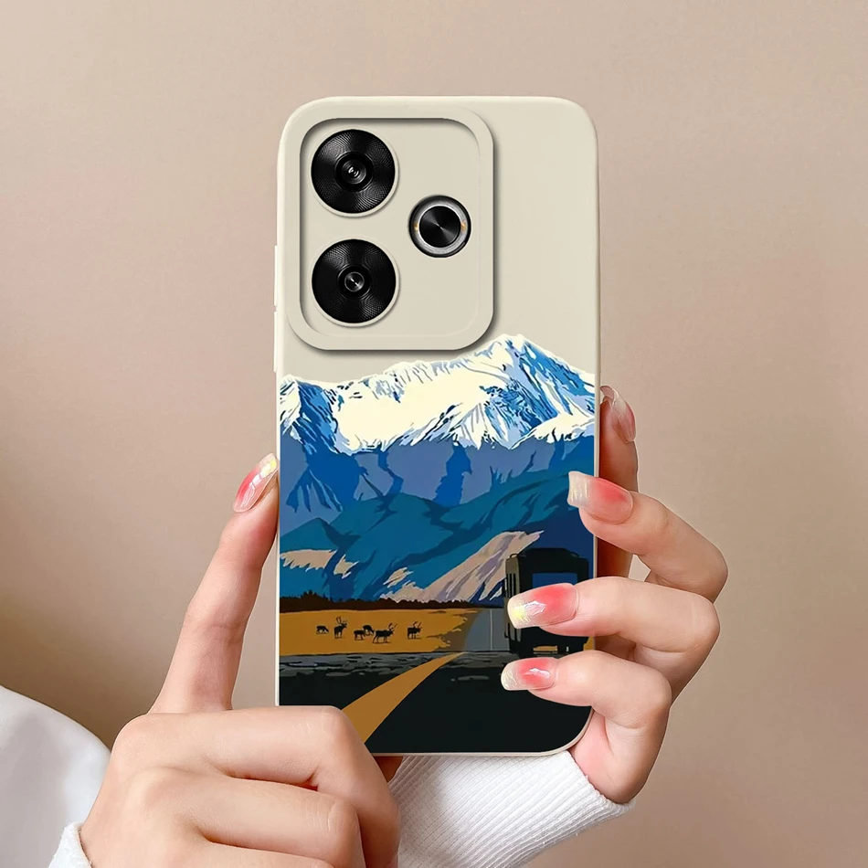 Funda POCO M6 Pro 4G/5G de silicona con diseño de gato - imagen 3