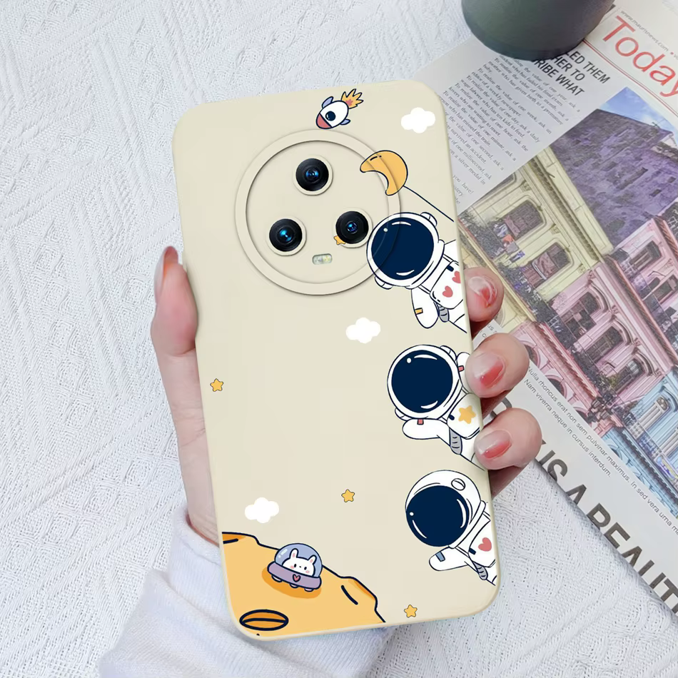 Funda Silicona Líquida Honor Magic 5 Pro – Patrón Floral Espacial - imagen 4