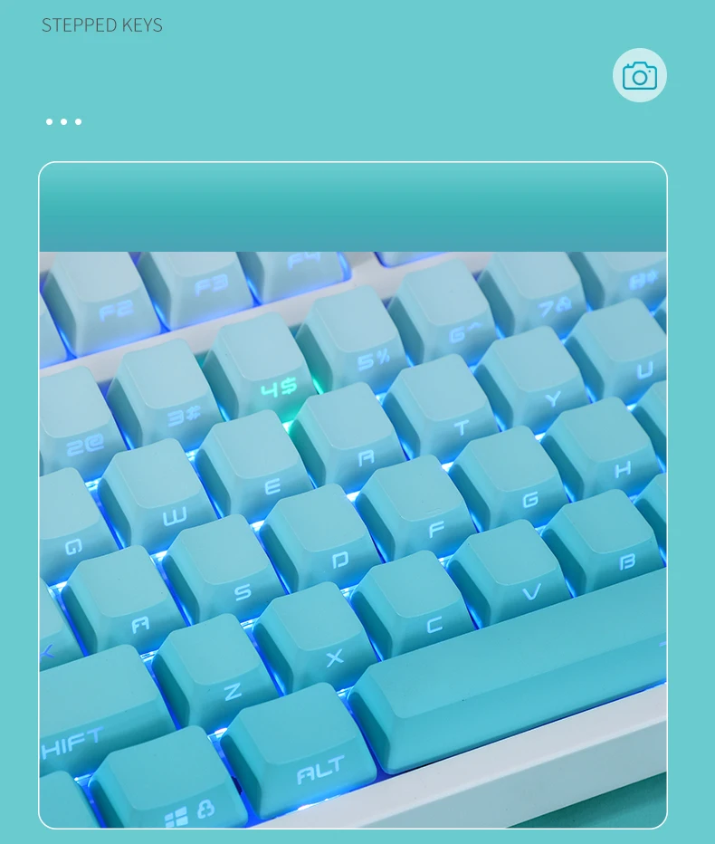 Teclas PBT OEM para Teclado Mecánico Verde Menta Retroiluminadas - imagen 2