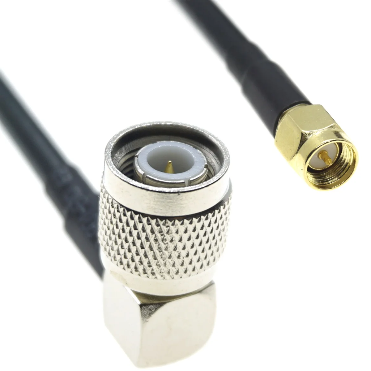 Conector SMA macho a TNC macho - vista lateral