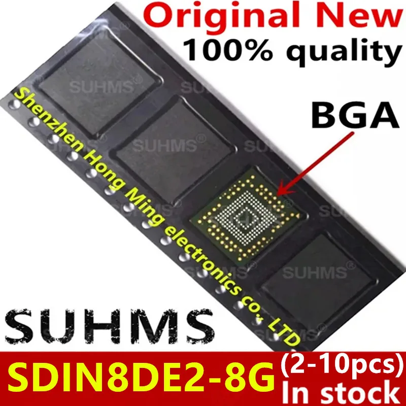 Vista superior del chipset SDIN8DE2-8G mostrando su encapsulado BGA