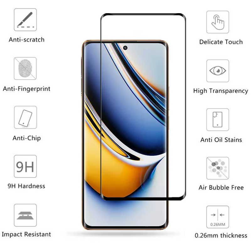 Realme 11 Pro+ – Protector de Pantalla de Vidrio Templado - imagen 4