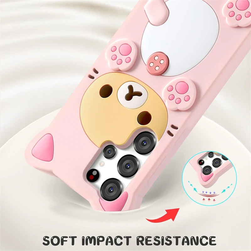 Funda silicona Galaxy S23/S24 - oso kawaii suave 5G - imagen 2