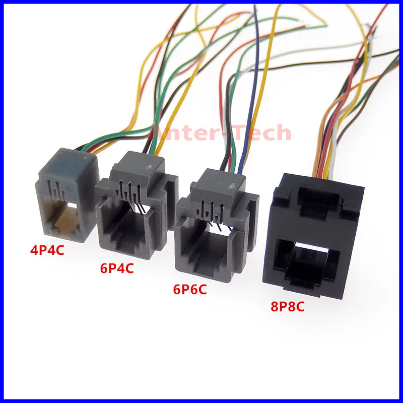 Detalle de conectores RJ11 y RJ12