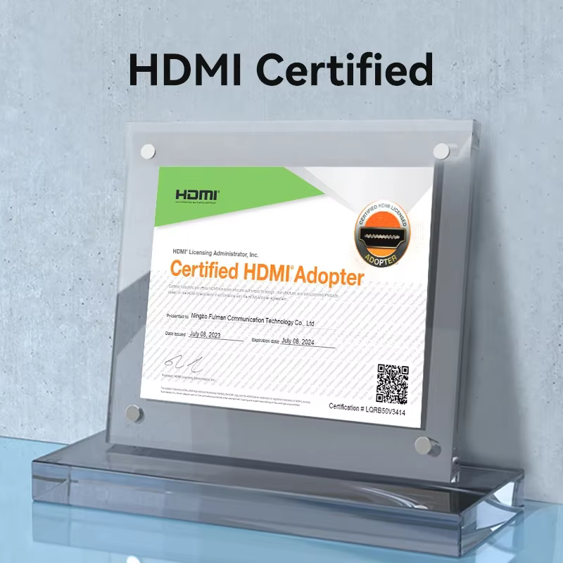 Cable HDMI Vention conectado a televisor 4K