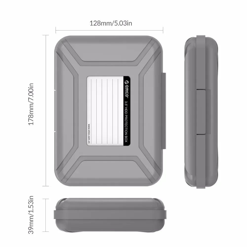 ORICO Funda Disco Duro 3.5 pulgadas – Protector Impermeable Negro - imagen 4
