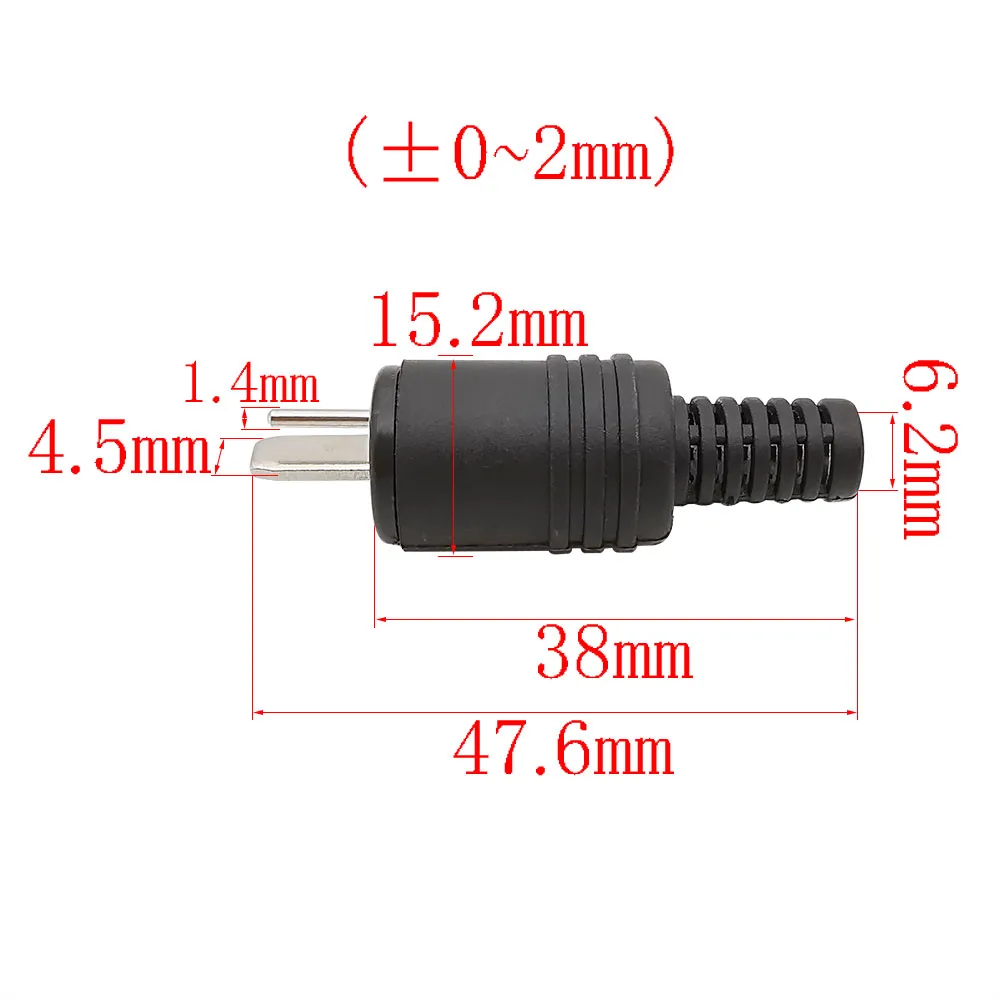 Conector de 2 pines negro para altavoz HiFi