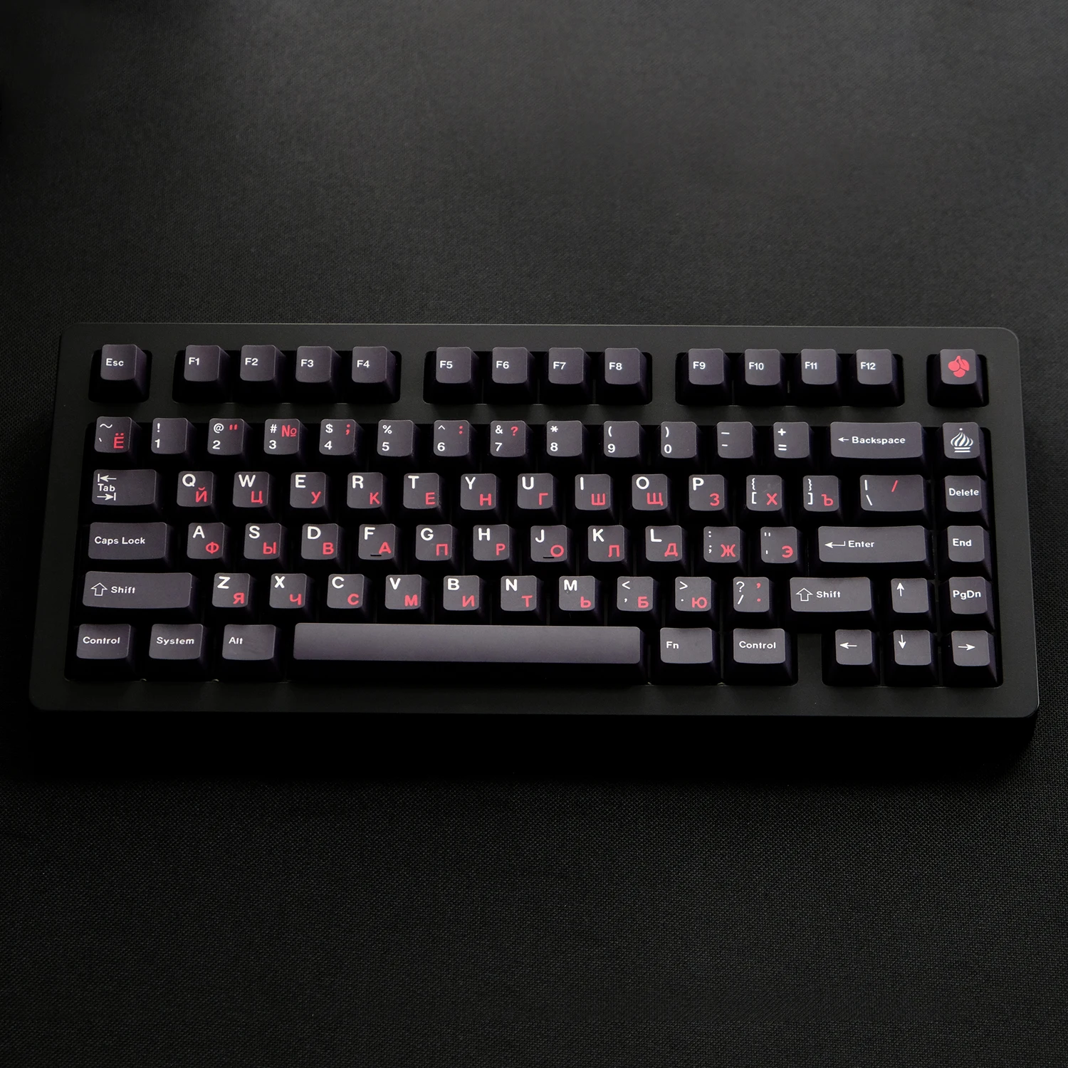 GMK WOB Teclas mecánicas PBT Perfil Cherry MX Negras Rojas - imagen 5