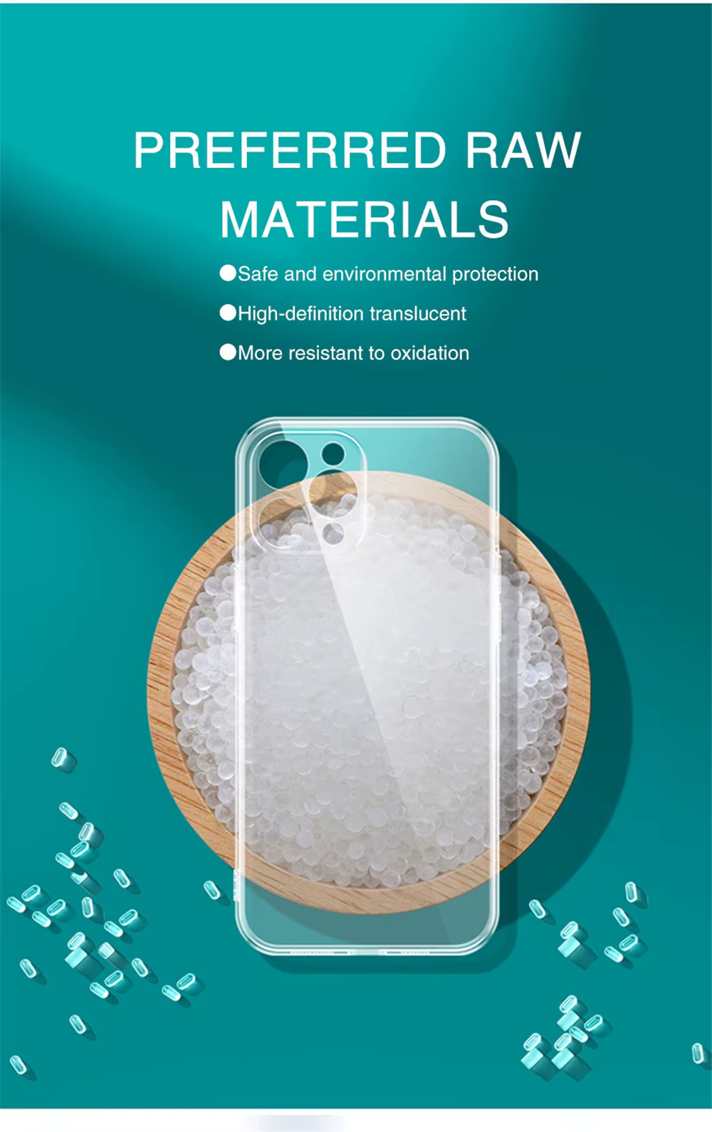 Funda transparente iPhone vista lateral