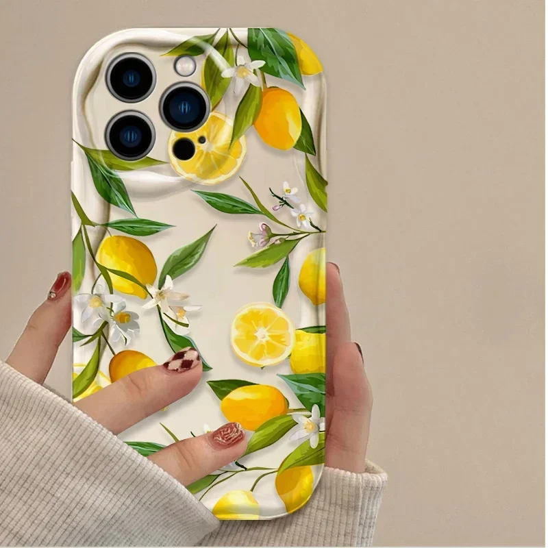 Funda Huawei Honor 90 Lite 5G – Diseño Limón Ondulado 3D - imagen 3
