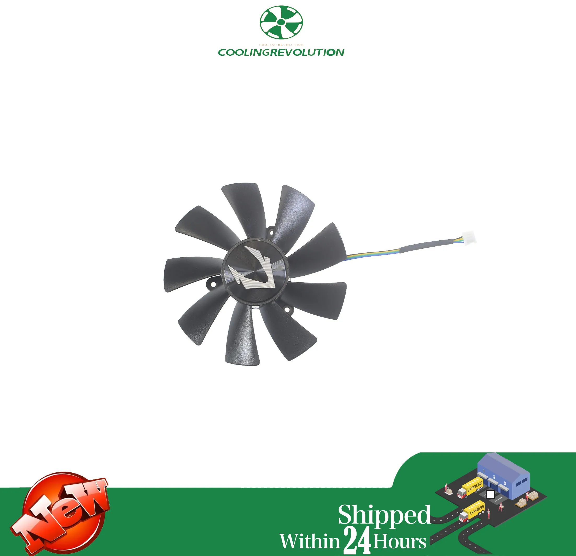 Vista lateral del ventilador GAA8S2U 100mm