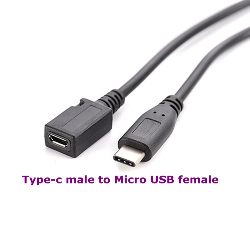 Cable USB-C a Micro USB – Datos Móvil Ordenador Cámara - imagen 4