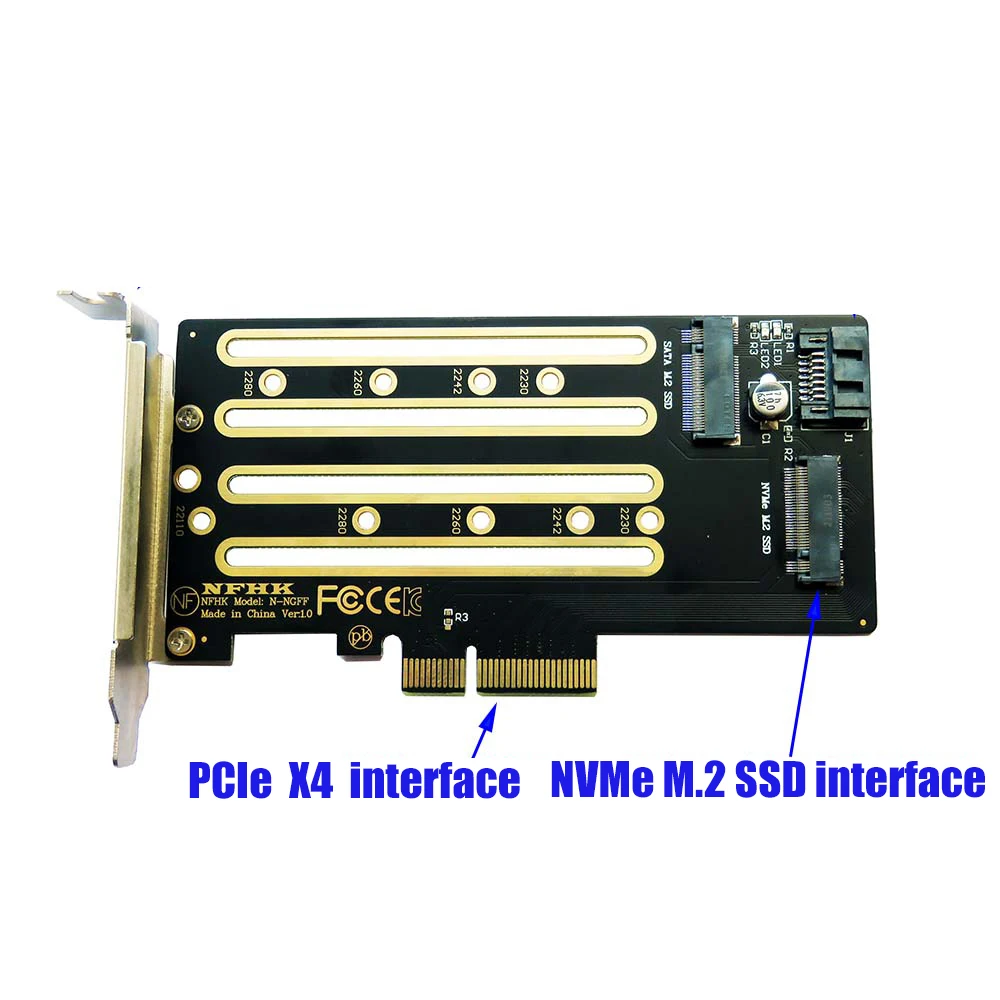 Detalle del adaptador para unidades SSD M.2