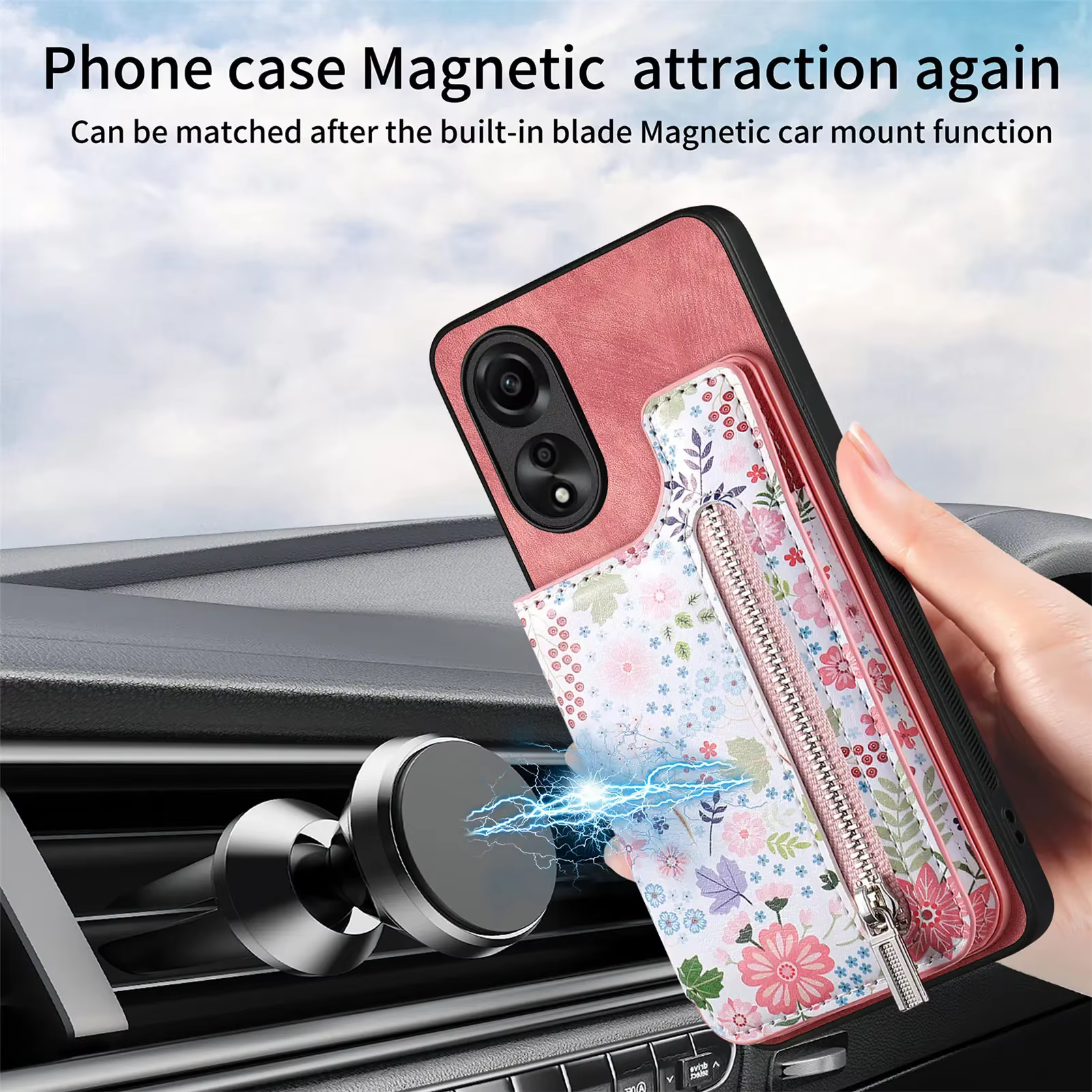 Funda cuero OPPO Realme con tarjetero – A78 A58 A93 C55 - imagen 5