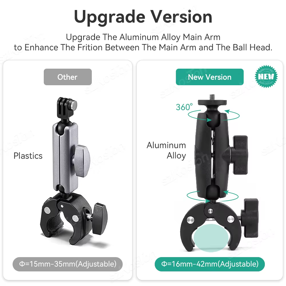 Soporte Manillar GoPro – Compatible DJI Action Insta360 X4/X5