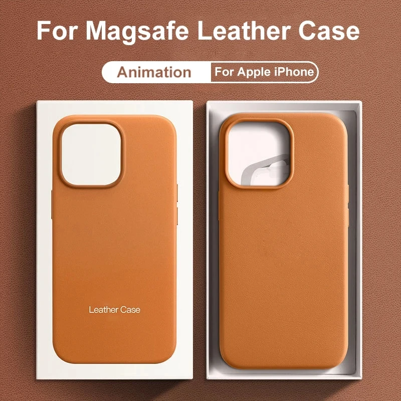 Funda Cuero iPhone 15 Pro Max MagSafe Oficial Animada