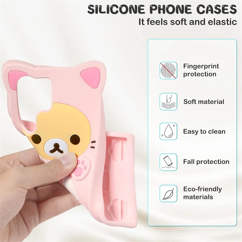 Funda silicona Galaxy S23/S24 - oso kawaii suave 5G - imagen 5