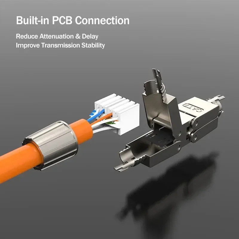 Adaptador Ethernet RJ45 Cat 6A/7 Blindado Sin Herramientas - imagen 4