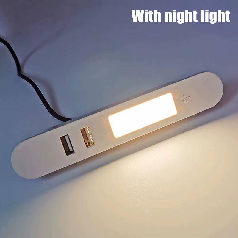 Enchufe Empotrable Oculto USB-A USB-C con Luz Nocturna - imagen 2