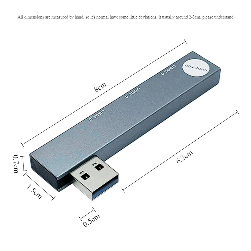 Hub USB 3 puertos en uso con portátil