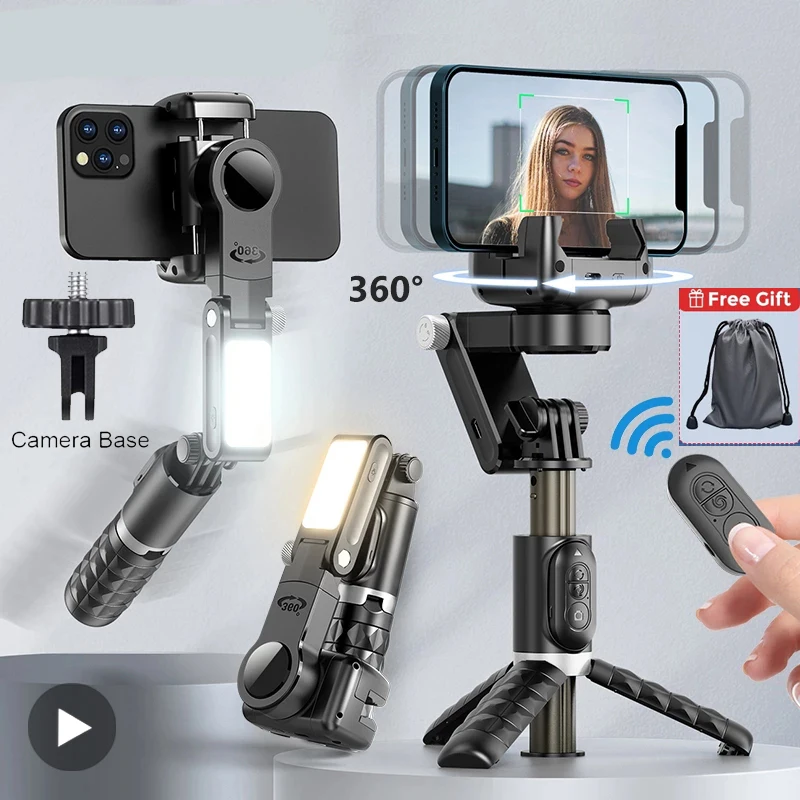 Estabilizador Gimbal para Móvil con Palo Selfie y Trípode