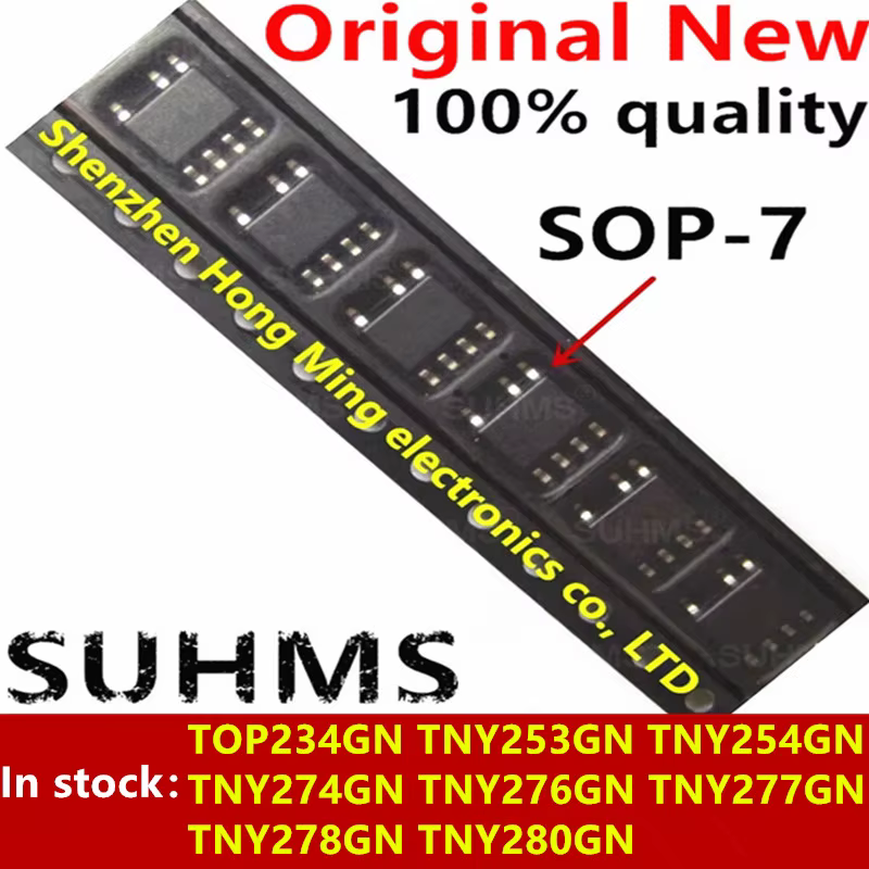 Vista frontal de los chips SUHMS SOP-7
