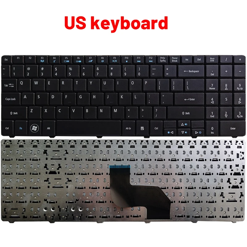Teclado negro de repuesto para portátil