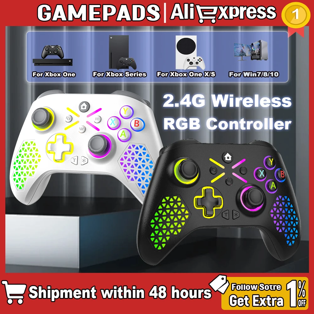 Mando inalámbrico 2,4 GHz para Xbox One, Series X|S y PC