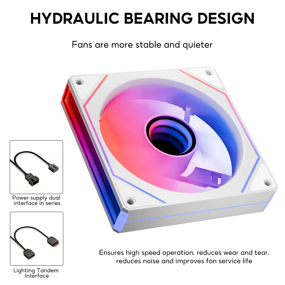 Ventilador 12CM RGB PWM Jungle Leopard Prism 4MAX – Sincrono Lateral - imagen 3