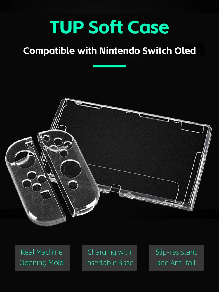 Funda protectora TPU transparente para consola OLED