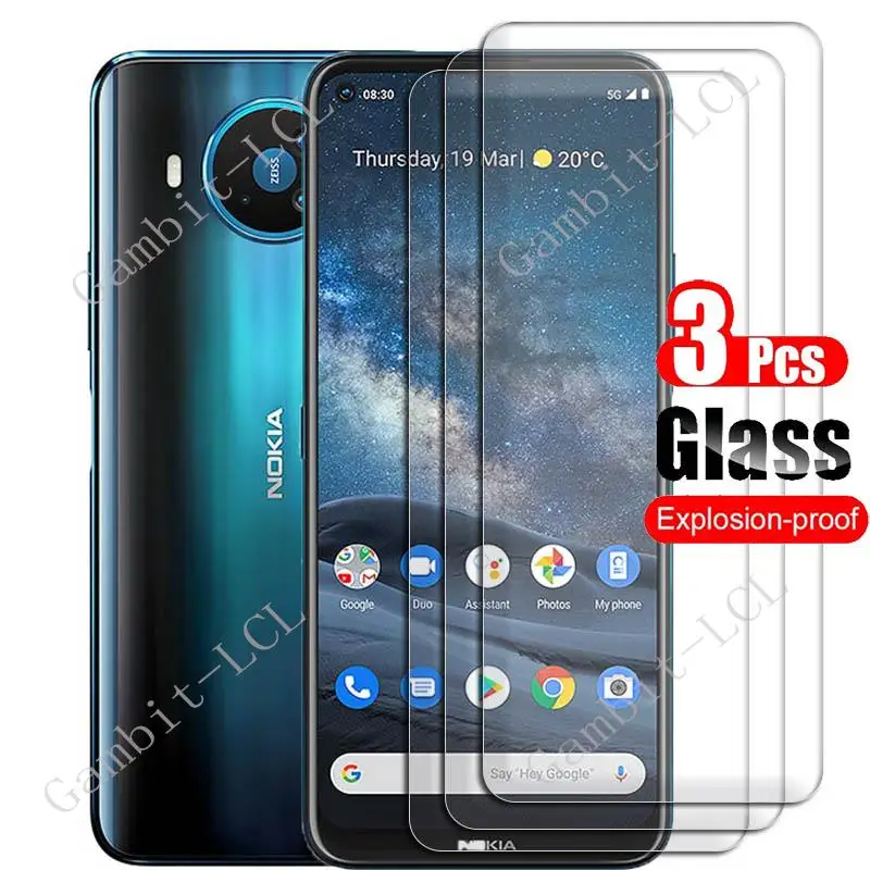 Vidrio templado aplicado sobre Nokia 8.3 5G mostrando borde redondeado