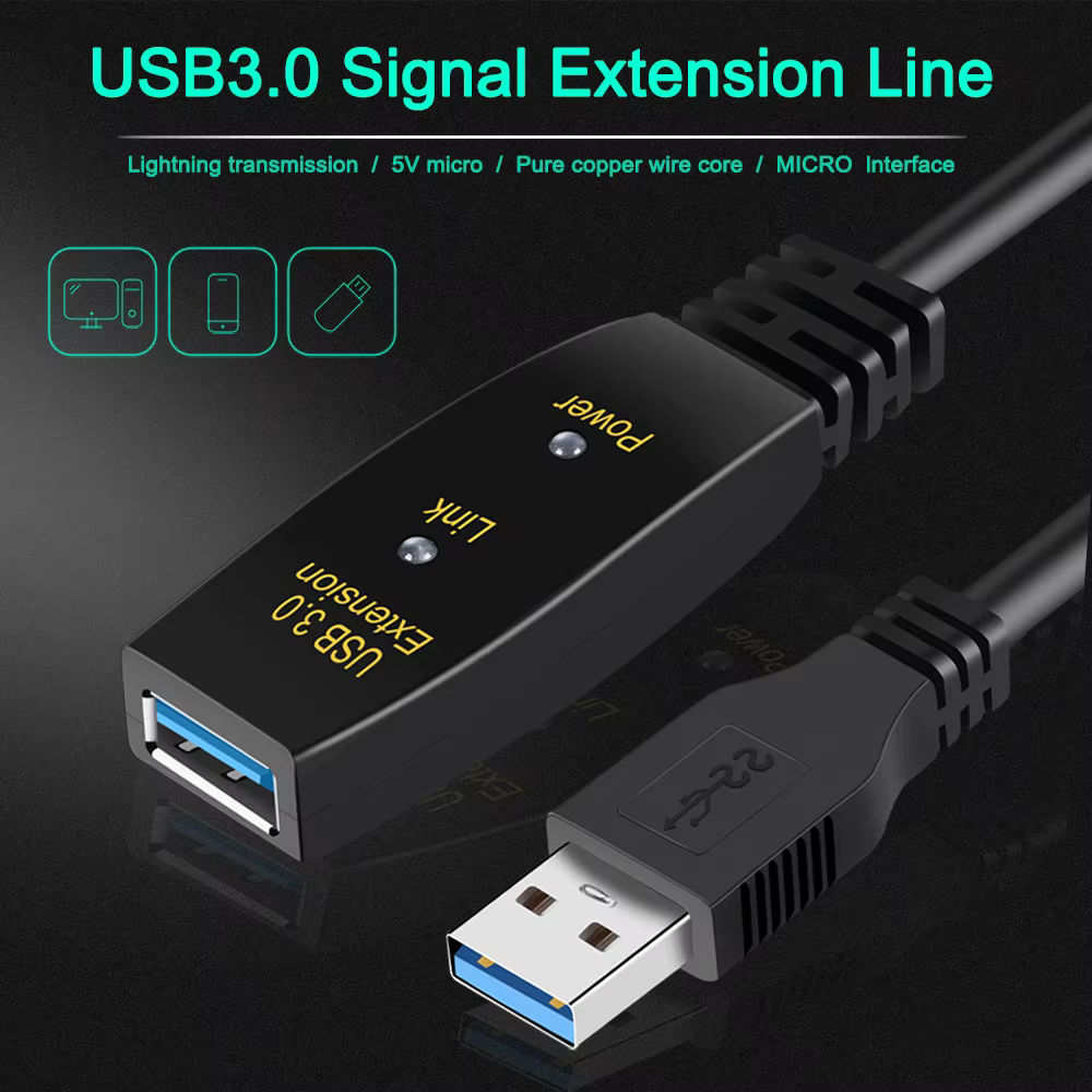 Cable USB 3.0 activo FSU vista frontal