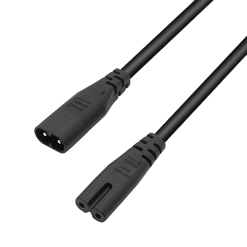 Cable negro de 1,5 metros en entorno de uso