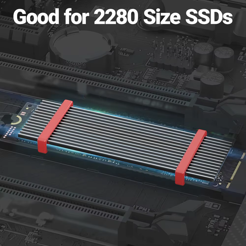Radiador JEYI M.2 NVMe SSD 2280 Aluminio Disipador para PS5 y Portátil - imagen 4