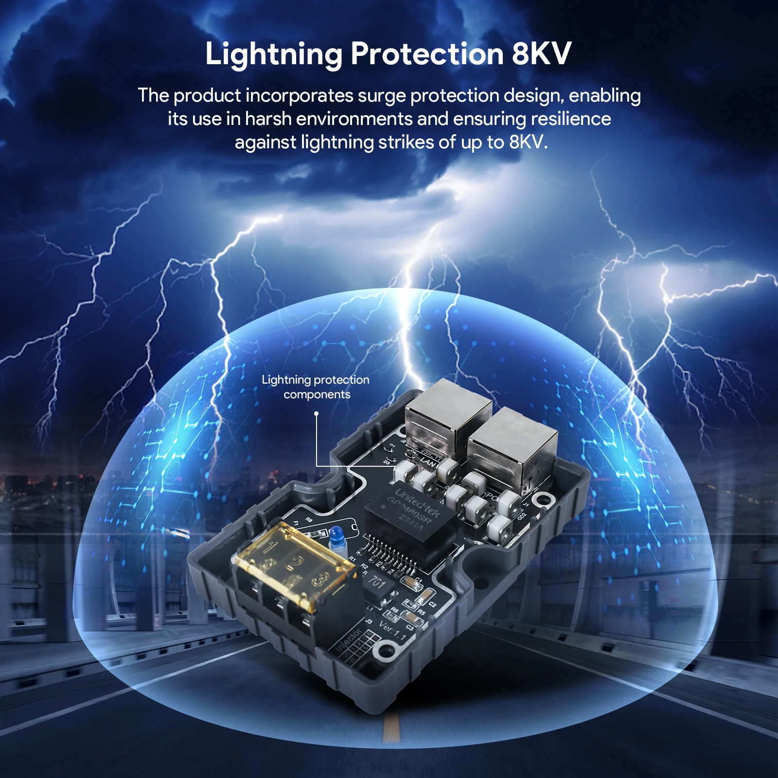 EDUP 150W Inyector PoE Pasivo para Starlink Dishy V2 – Adaptador RJ45 - imagen 3