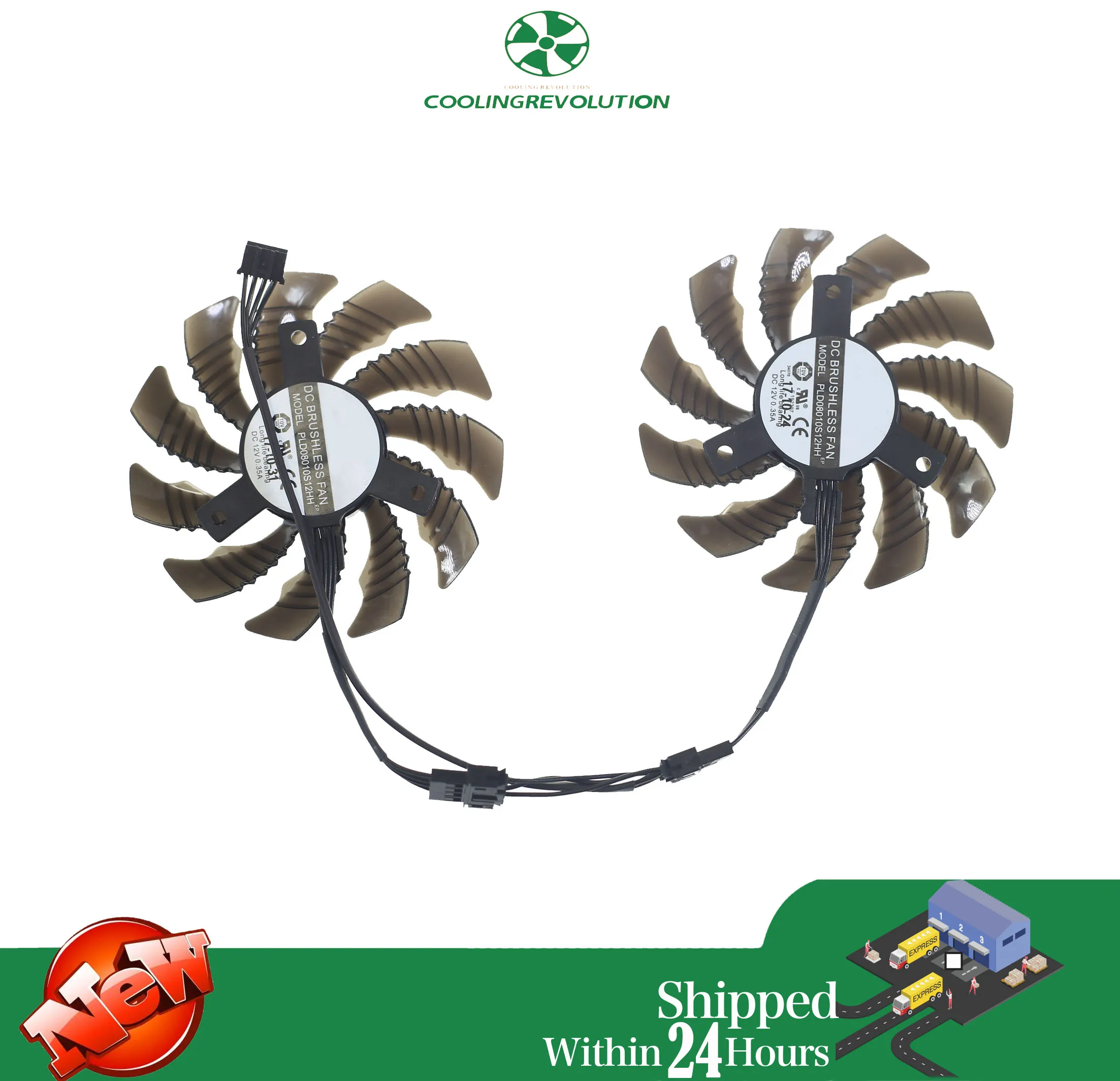 Ventilador cooler 75MM PLD08010S12HH vista lateral