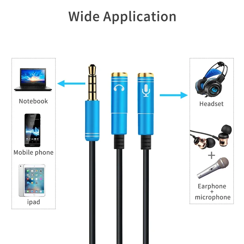 Divisor 3.5mm macho a dos hembras para auriculares y micrófono - imagen 4