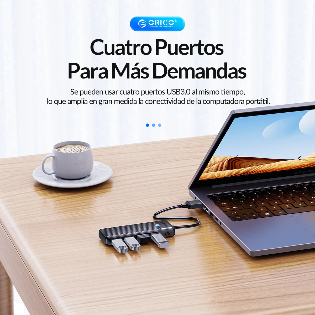 Cuatro puertos USB 3.0 funcionando simultáneamente