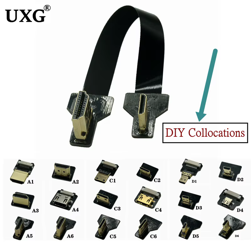 Cable HDMI plano para dron FPV