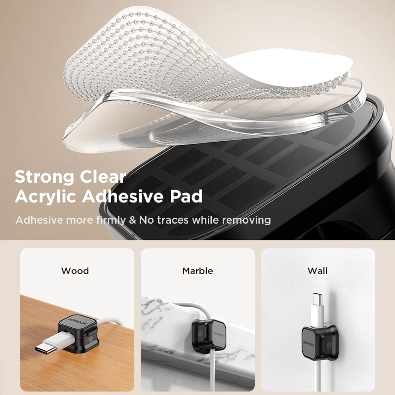 Joyroom Clip Magnético Organizador Cables Adhesivo - imagen 4