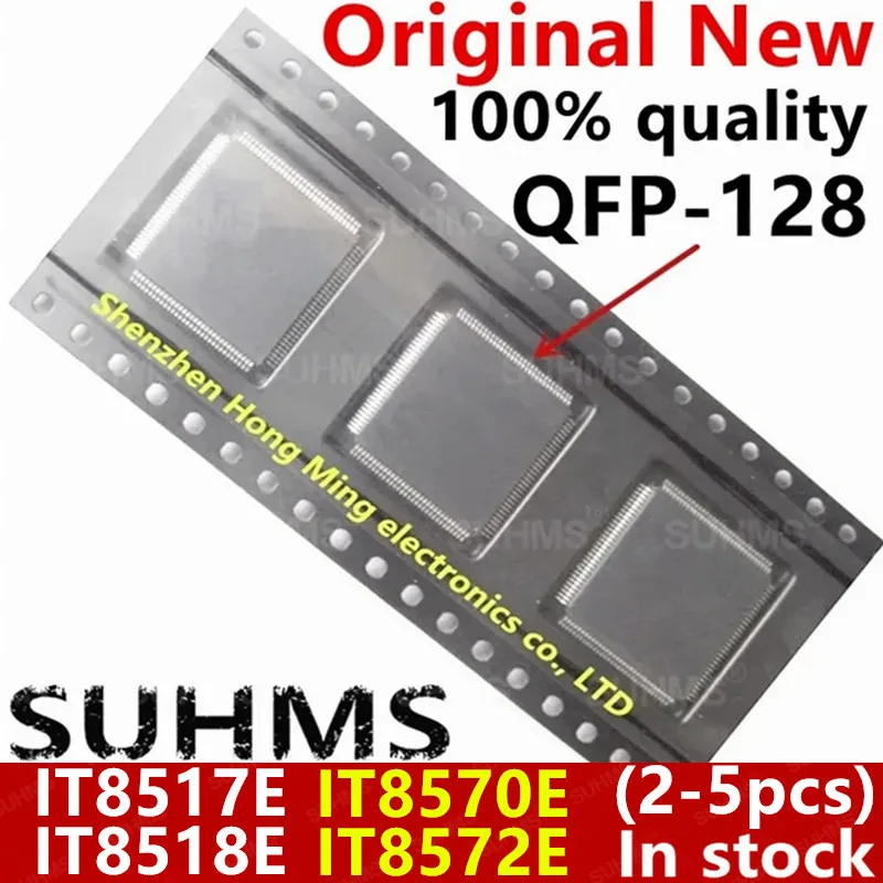 Chipset QFP-128 vista frontal del integrado