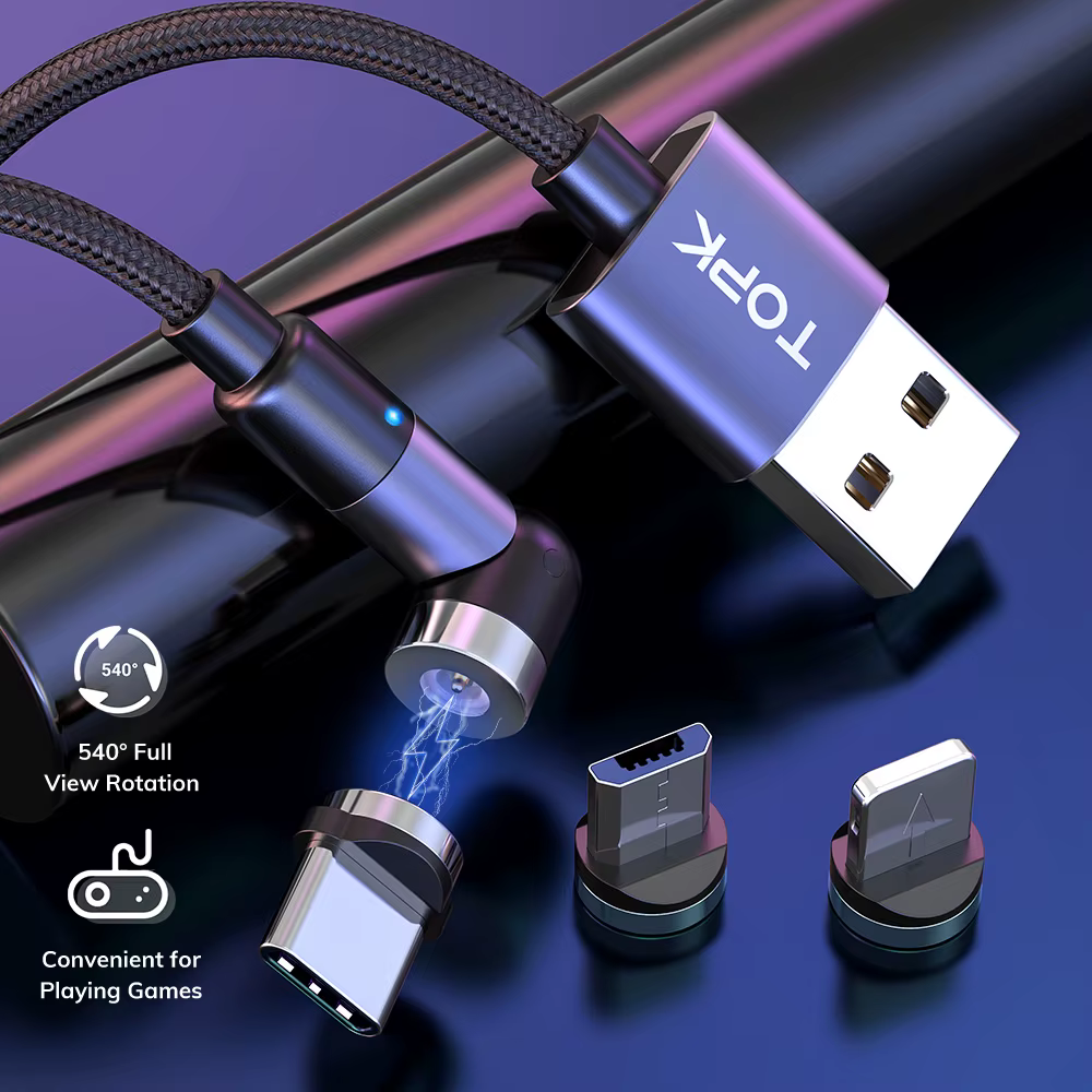 Cable magnético TOPK en uso