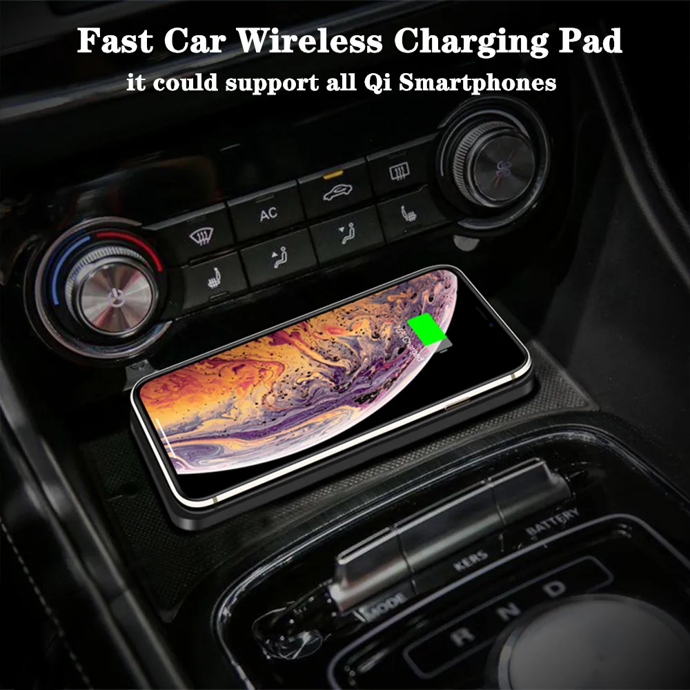 Cargador inalámbrico de coche para iPhone, Galaxy, Xiaomi y Huawei - imagen 3