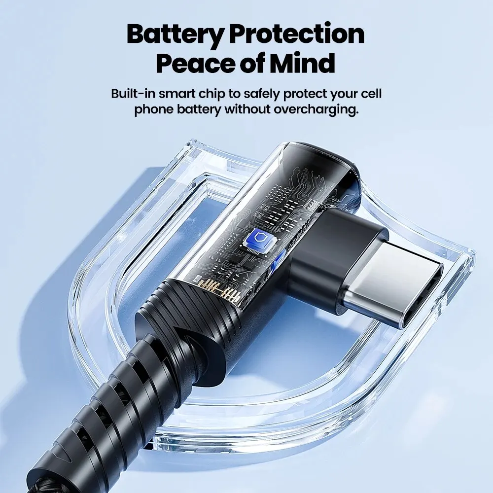 Toocki Cable USB-A a USB-C acodado con carga rápida - imagen 4