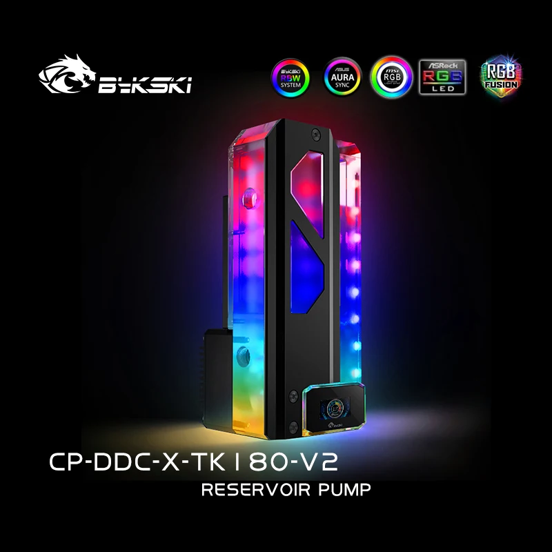 Bykski Bomba Depósito AIO Refrigeración Líquida Acrílica RGB - imagen 4
