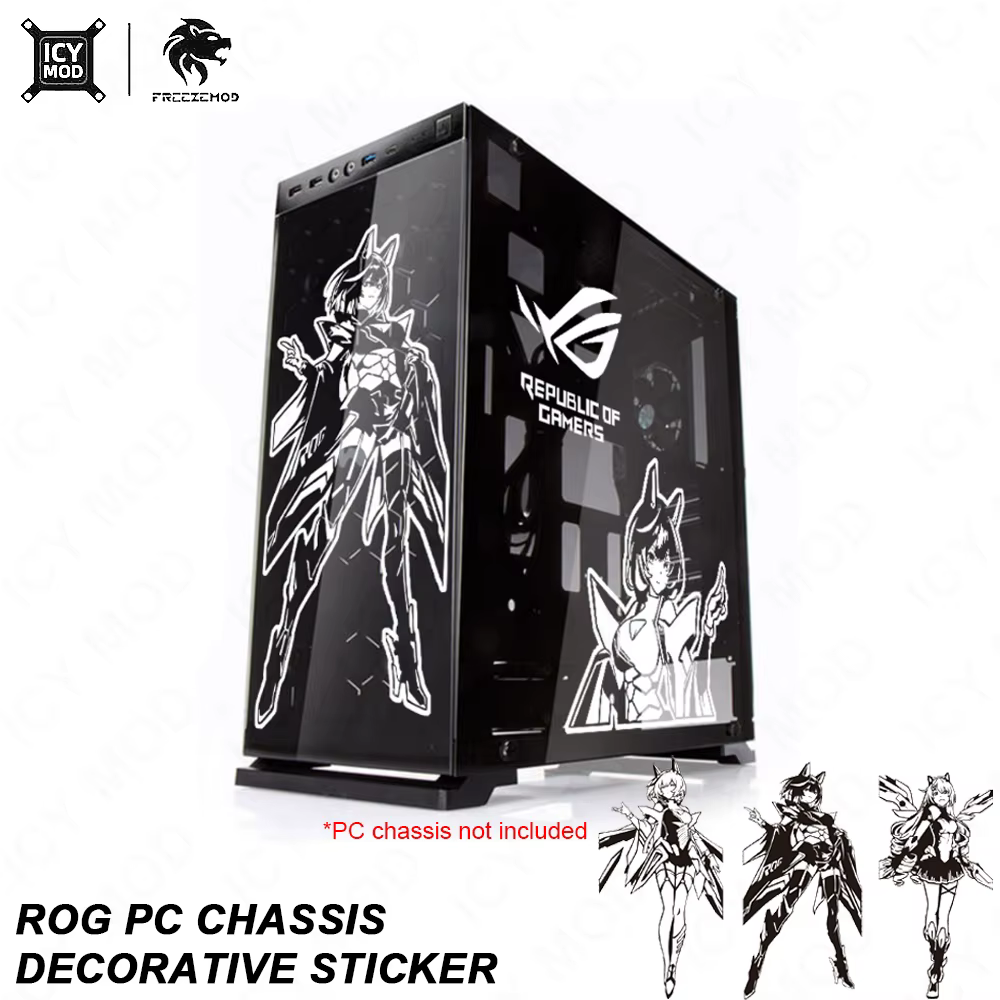 Pegatina ROG para chasis de ordenador – Decoración anime