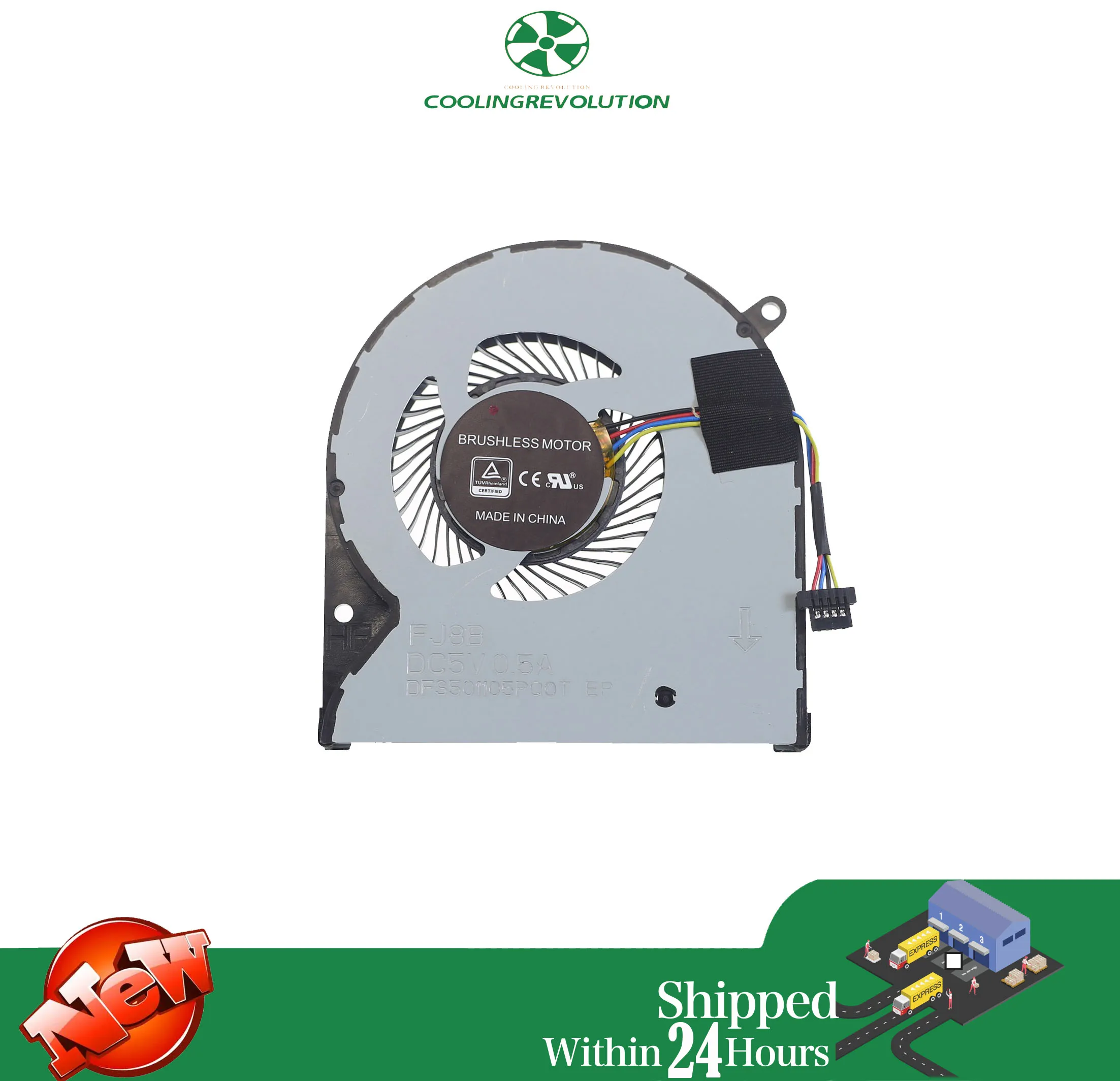 Ventilador de refrigeración para ordenador portátil DFS501105PQ0T detalle del conector